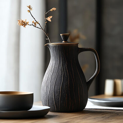 Design-Kanne „Rustic Noir“