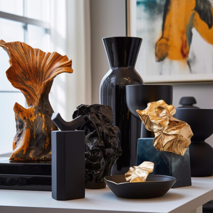 Deko-Set „Art Noir & Gold“