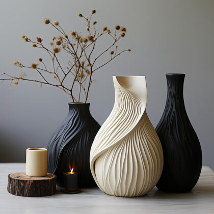 Vasen-Set „Sculptura Flow“